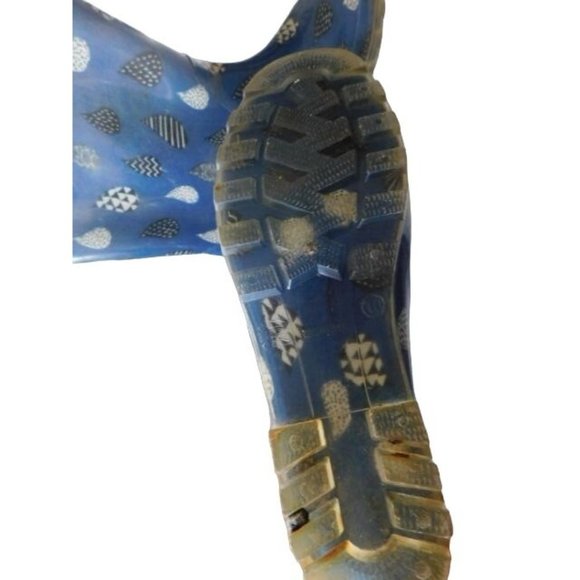 Toms Size 10 Print Tall Rubber Rainboots Boots Waterproof - Picture 4 of 4